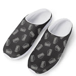 Black Doodle Sandwich Pattern Print Mesh Casual Shoes
