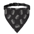 Black Doodle Sandwich Pattern Print Over The Collar Dog Bandana