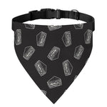 Black Doodle Sandwich Pattern Print Over The Collar Dog Bandana