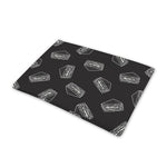 Black Doodle Sandwich Pattern Print Pet Cooling Mat Cover
