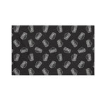 Black Doodle Sandwich Pattern Print Polyester Flag