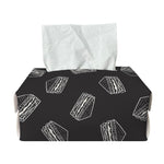 Black Doodle Sandwich Pattern Print Rectangle Tissue Box Cover