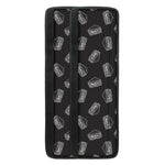 Black Doodle Sandwich Pattern Print Refrigerator Handle Covers