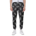 Black Doodle Sandwich Pattern Print Joggers