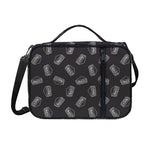 Black Doodle Sandwich Pattern Print Shoulder Strap Bible Bag