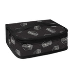Black Doodle Sandwich Pattern Print Small Lunch Bag