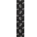 Black Doodle Sandwich Pattern Print Table Runner