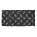 Black Doodle Sandwich Pattern Print Towel