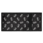 Black Doodle Sandwich Pattern Print Trifold Wallet