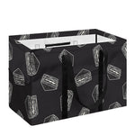 Black Doodle Sandwich Pattern Print Utility Tote Bag
