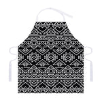 Black Ethnic Aztec Pattern Print Adjustable Apron