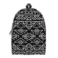 Black Ethnic Aztec Pattern Print School Backpack