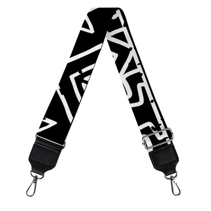 Black Ethnic Aztec Pattern Print Bag Strap