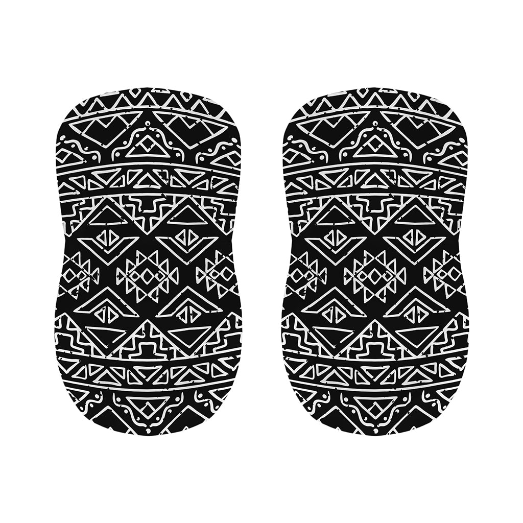 Black Ethnic Aztec Pattern Print Bar Stool Covers