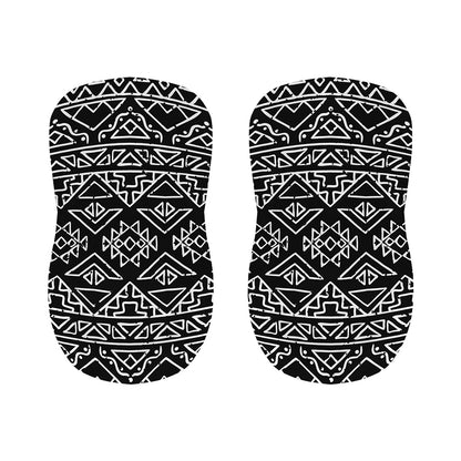 Black Ethnic Aztec Pattern Print Bar Stool Covers