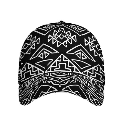 Black Ethnic Aztec Pattern Print Baseball Cap