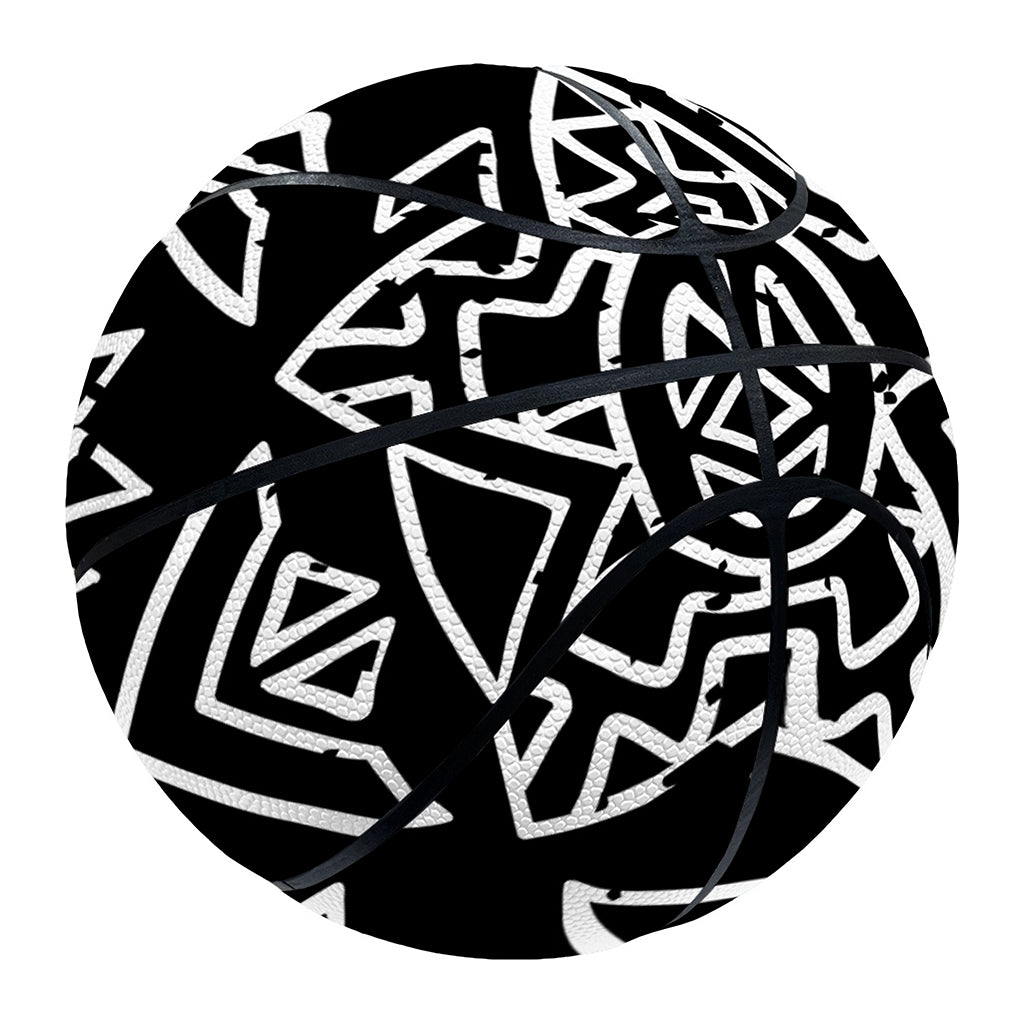 Black Ethnic Aztec Pattern Print Basketball