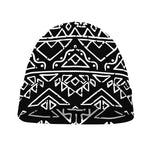 Black Ethnic Aztec Pattern Print Beanie
