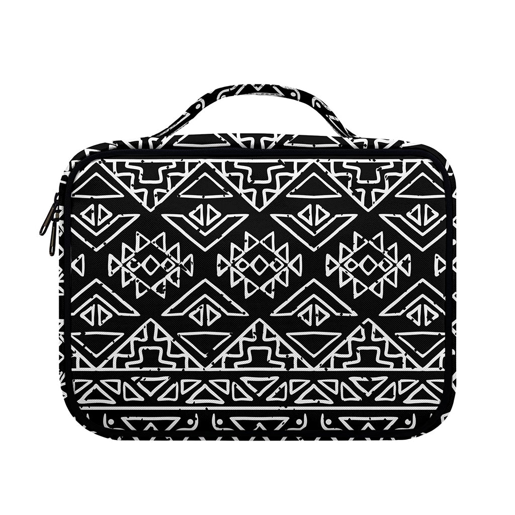Black Ethnic Aztec Pattern Print Briefcase Bible Bag