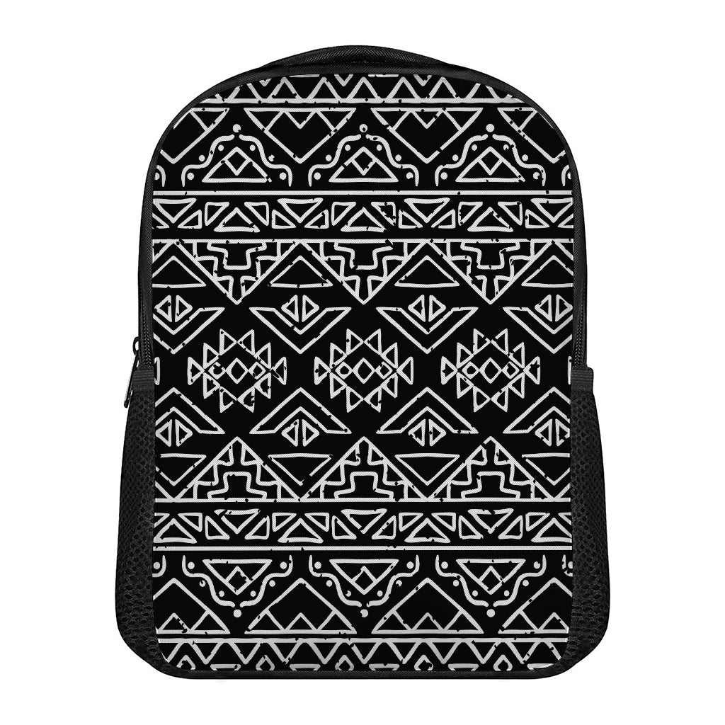 Black Ethnic Aztec Pattern Print Casual Backpack