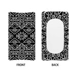 Black Ethnic Aztec Pattern Print Changing Pad Cover
