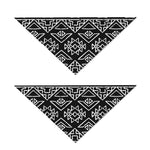 Black Ethnic Aztec Pattern Print Dog Bandana