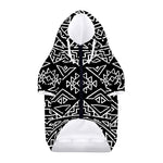 Black Ethnic Aztec Pattern Print Dog Zip Up Hoodie