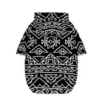 Black Ethnic Aztec Pattern Print Dog Zip Up Hoodie