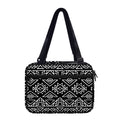 Black Ethnic Aztec Pattern Print Double Strap Bible Bag