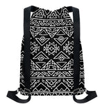 Black Ethnic Aztec Pattern Print Drawstring Backpack