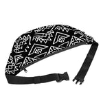 Black Ethnic Aztec Pattern Print Fanny Pack