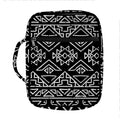 Black Ethnic Aztec Pattern Print Front Pocket Bible Bag