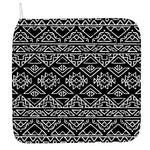 Black Ethnic Aztec Pattern Print Hand Towel