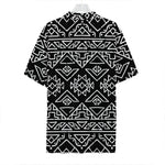 Black Ethnic Aztec Pattern Print Hawaiian Shirt
