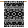 Black Ethnic Aztec Pattern Print House Flag