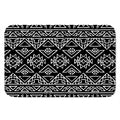 Black Ethnic Aztec Pattern Print Indoor Door Mat