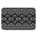 Black Ethnic Aztec Pattern Print Indoor Door Mat
