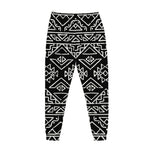 Black Ethnic Aztec Pattern Print Jogger Pants