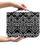 Black Ethnic Aztec Pattern Print Leather Bible Cover