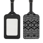 Black Ethnic Aztec Pattern Print Luggage Tag