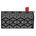 Black Ethnic Aztec Pattern Print Mailbox Cover