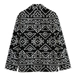 Black Ethnic Aztec Pattern Print Men's Blazer