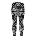 Black Ethnic Aztec Pattern Print Men's Leggings