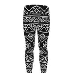 Black Ethnic Aztec Pattern Print Men's leggings