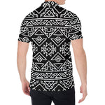 Black Ethnic Aztec Pattern Print Men's Shirt