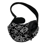 Black Ethnic Aztec Pattern Print Pet Sling Carrier