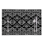 Black Ethnic Aztec Pattern Print Placemat