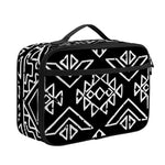 Black Ethnic Aztec Pattern Print Portable Lunch Bag