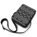 Black Ethnic Aztec Pattern Print Rectangular Crossbody Bag