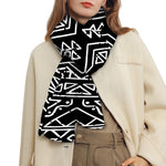 Black Ethnic Aztec Pattern Print Scarf